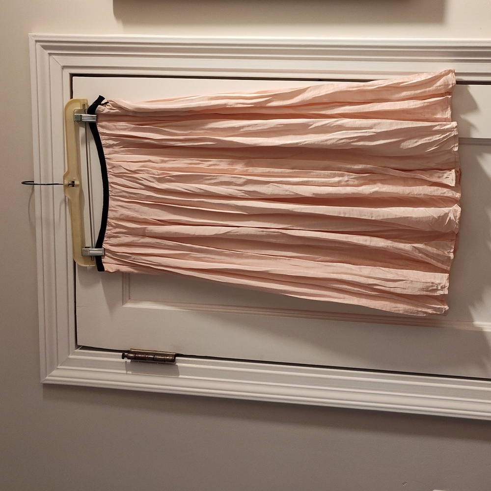 Rumple Satin Pleated Faux Wrap Skirt with Contrast Waistband. NWT. Size 8.